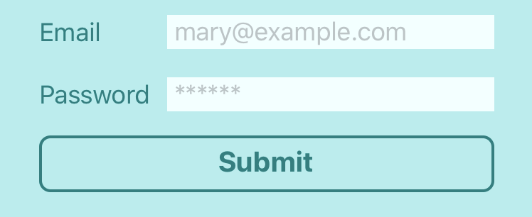 React Native LoginForm Screenshot
