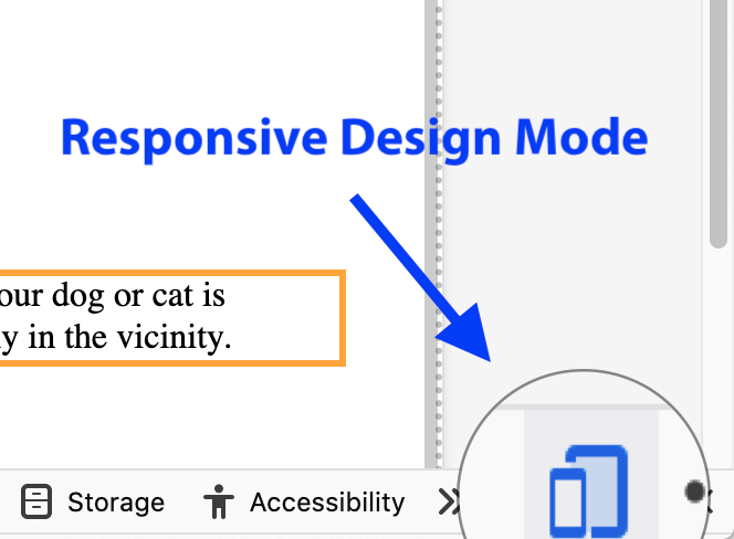 Responsive Css Inspector Button