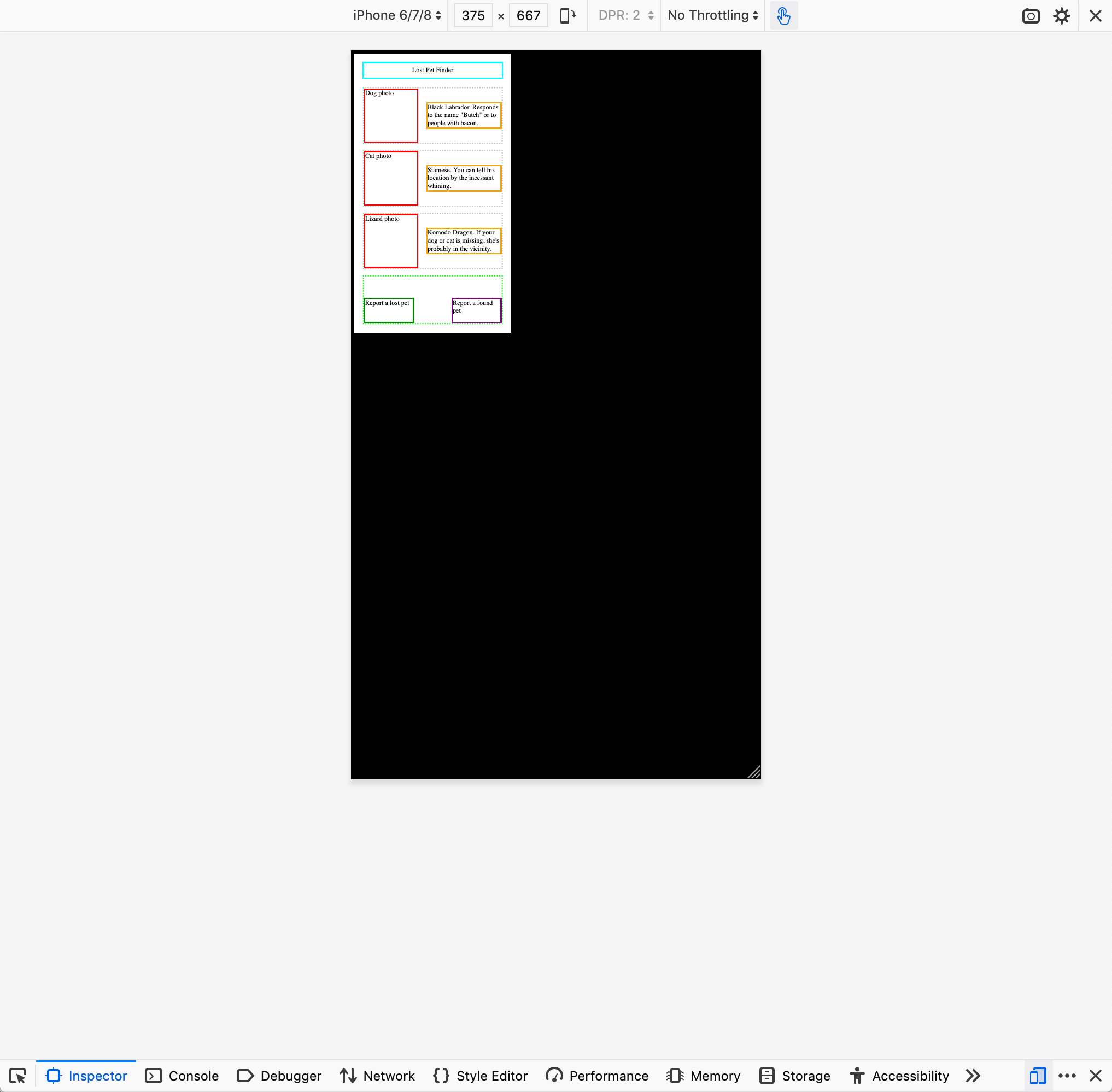 Unresponsive Css Iphone